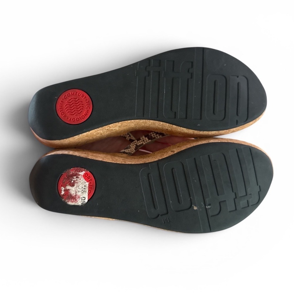 FitFlop Cork Wedge Sandals Womens Size US 8 - Picture 3 of 4
